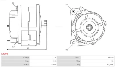 Alternador AS-PL A4098