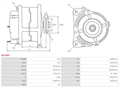 Alternador Fiat 127 · Fiat PANDA · Fiat FIORINO