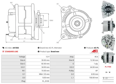 Alternador Austin METRO I Fastback · Austin MINI II · Ford SIERRA I Hatchback