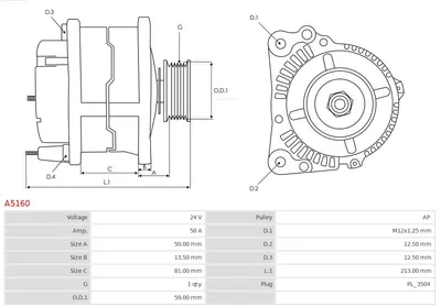 Alternador AS-PL A5160