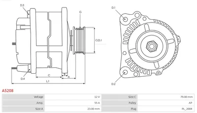 Alternador Mitsubishi L 300 III Van · Mitsubishi L 300 III Platform/Chassis