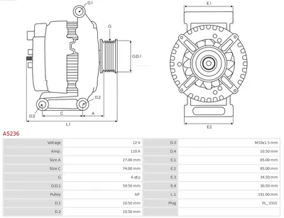 Alternador AS-PL A5236