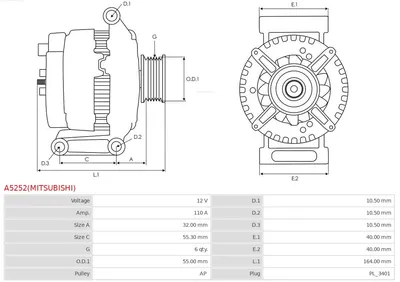 Alternador Subaru XV · Subaru IMPREZA Saloon · Subaru IMPREZA Hatchback
