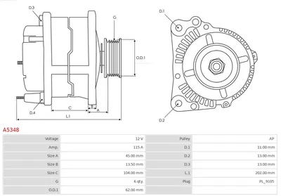 Alternador AS-PL A5348