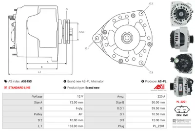 Alternador Chevrolet SILVERADO 1500 Crew Cab Pickup