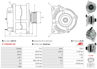 Alternador AS-PL A5617S