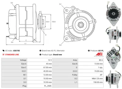 Alternador AS-PL A5619S