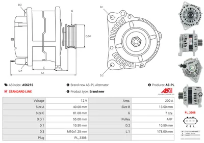 Alternador Nissan NAVARA NP300 Pickup · Nissan NAVARA NP300 Platform/Chassis · Renault ALASKAN