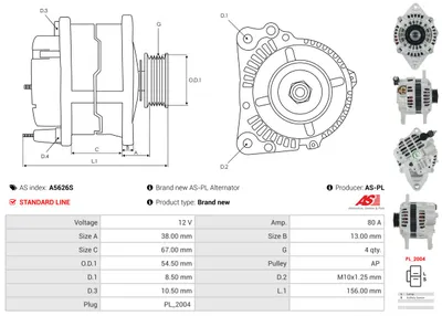 Alternador Mazda 323 C V · Mazda 323 F V · Mazda 323 F IV