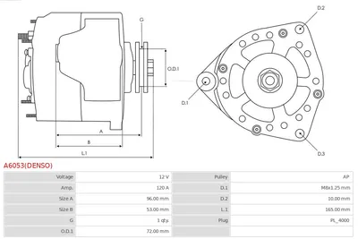 Alternador Fiat DOBLO MPV · Toyota COROLLA · Toyota COROLLA Liftback