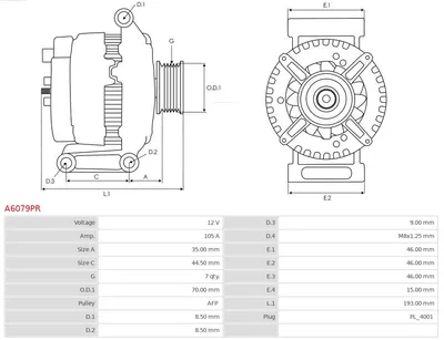 Alternador Honda CR-V II · Honda ACCORD VII · Honda ACCORD VII Tourer