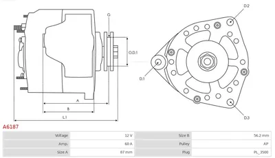 Alternador Daihatsu ROCKY Soft Top · Daihatsu ROCKY Hard Top · Isuzu PIAZZA