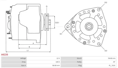 Alternador Toyota LAND CRUISER 80