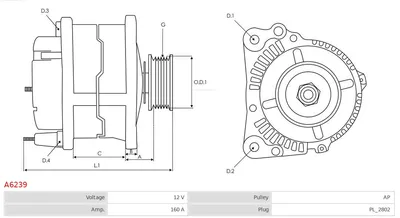 Alternador AS-PL A6239