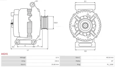 Alternador Toyota LAND CRUISER 200 · Lexus LS · Lexus GS