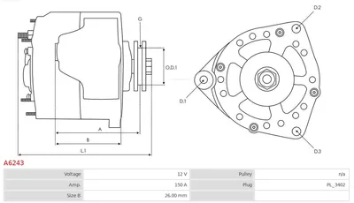 Alternador AS-PL A6243