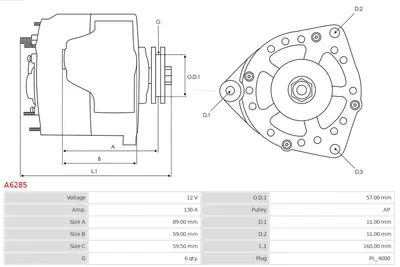 Alternador Toyota SEQUOIA · Toyota TUNDRA Pickup
