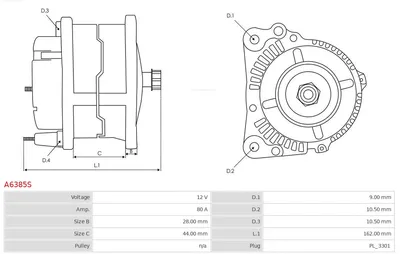 Alternador Toyota COROLLA Compact · Toyota COROLLA Liftback · Toyota CARINA E VI Saloon