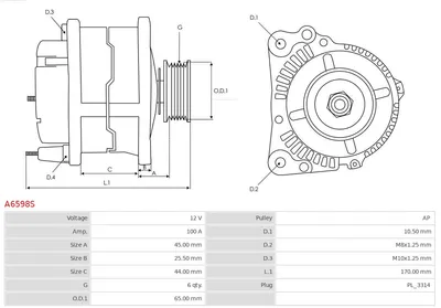 Alternador Toyota SIENNA