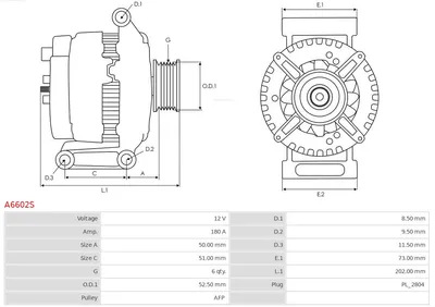 Alternador Chrysler GRAND VOYAGER V · Chrysler PACIFICA