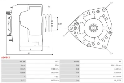 Alternador AS-PL A6634S