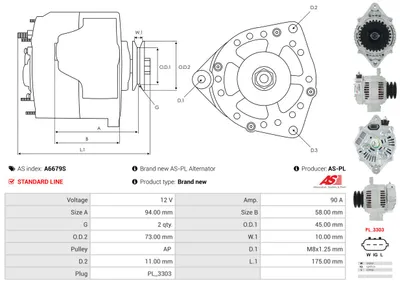 Alternador AS-PL A6679S