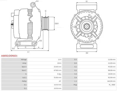 Alternador Toyota LAND CRUISER 200 · Lexus LX · Lexus GX