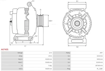 Alternador AS-PL A6740S