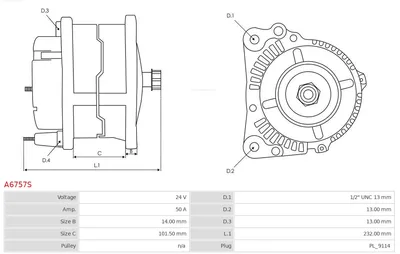 Alternador AS-PL A6757S