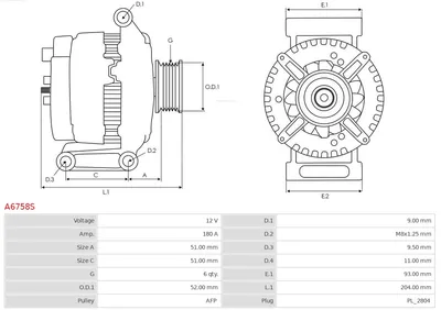 Alternador AS-PL A6758S