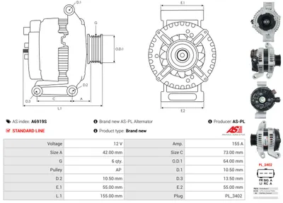 Alternador AS-PL A6919S