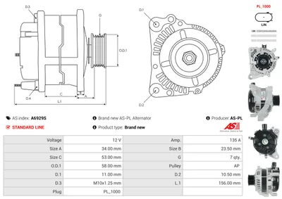 Alternador Honda CIVIC X Saloon · Honda CIVIC X Hatchback