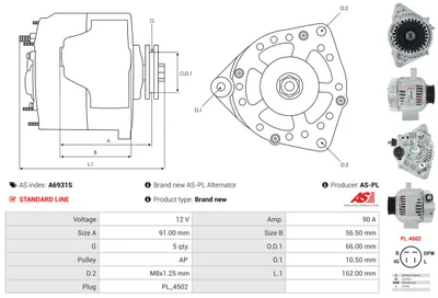 Alternador Honda PRELUDE III