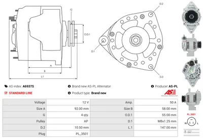 Alternador AS-PL A6937S