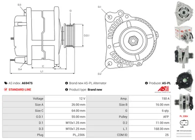 Alternador Toyota CAMRY