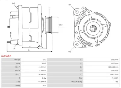 Alternador Mg MG 6 Hatchback · Hyundai H-1 / STAREX Bus · Hyundai H-1 Van