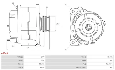 Alternador AS-PL A9049