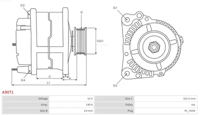 Alternador AS-PL A9071