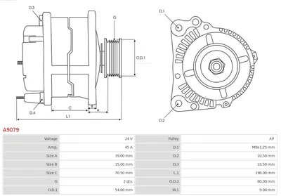 Alternador AS-PL A9079
