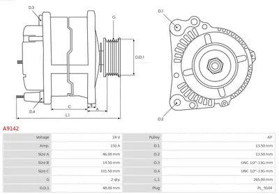 Alternador AS-PL A9142