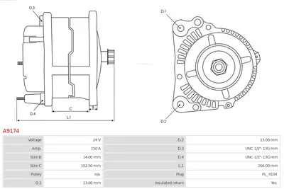 Alternador AS-PL A9174
