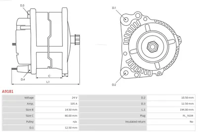 Alternador AS-PL A9181