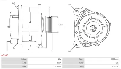 Alternador AS-PL A9183