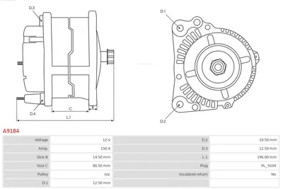 Alternador AS-PL A9184