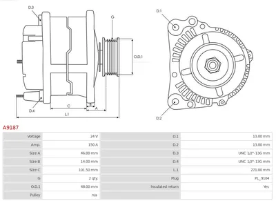 Alternador AS-PL A9187