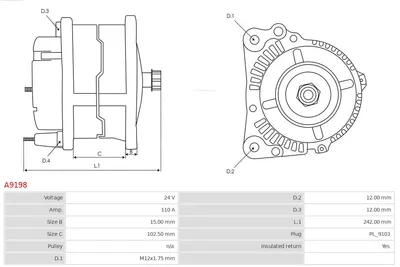 Alternador AS-PL A9198