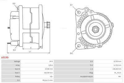Alternador AS-PL A9199