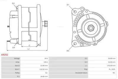 Alternador AS-PL A9202