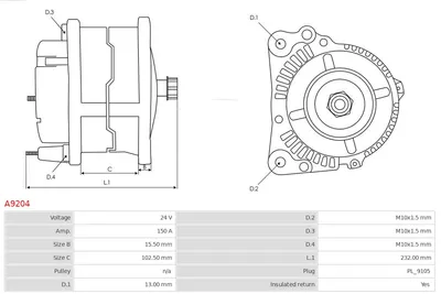 Alternador AS-PL A9204