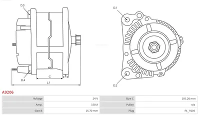 Alternador AS-PL A9206
